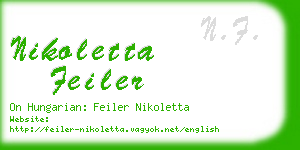 nikoletta feiler business card